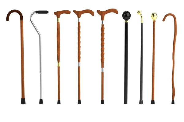 Realistic 3d render of canes — Stock Photo, Image