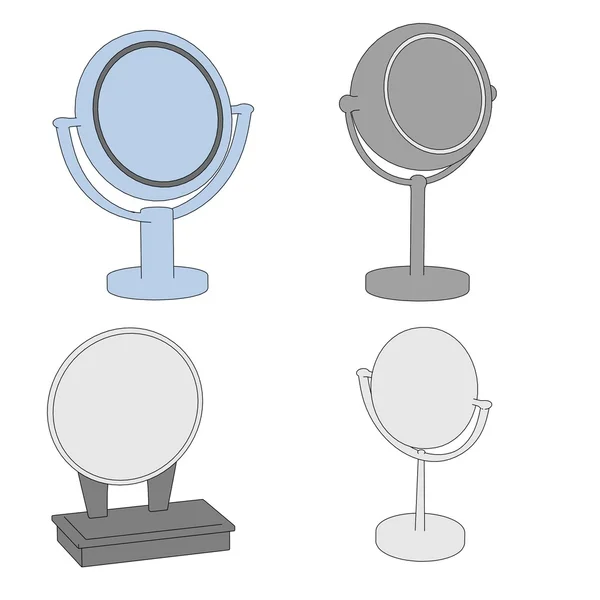 Imagem de desenhos animados de espelhos de cosméticos — Fotografia de Stock