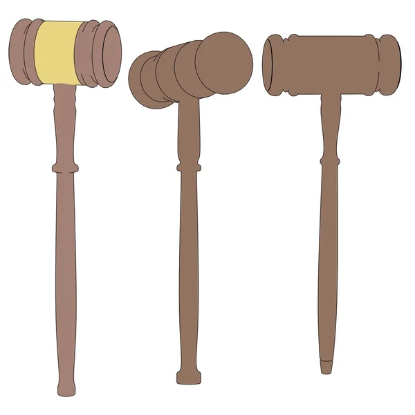 Cartoon image of wooden gavels — Stock Photo, Image
