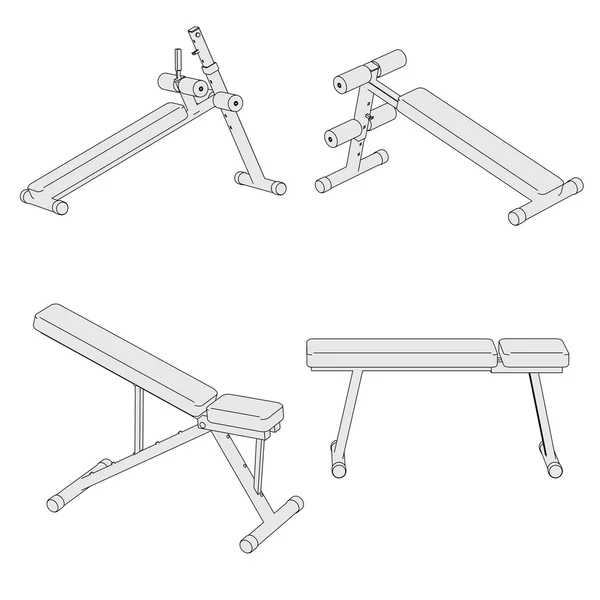 Rajz-félének tornatermi berendezés — Stock Fotó