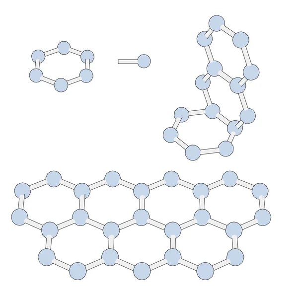 Cartoon image of molecule structure — Stock Photo, Image