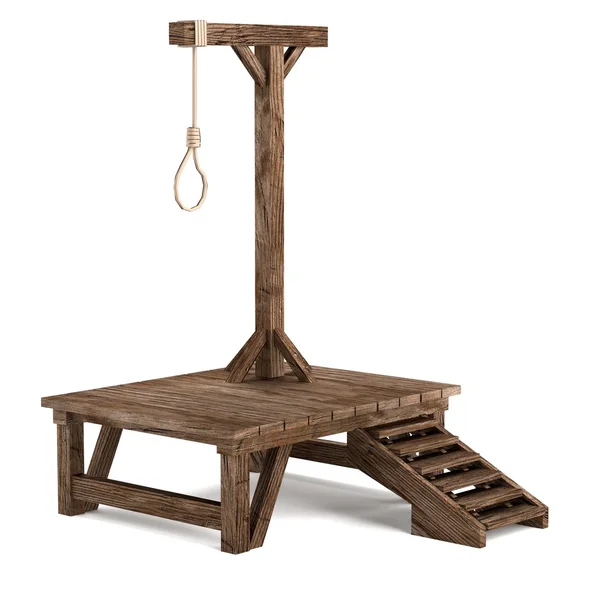 Realistic 3d render of gallows — Stock Photo, Image