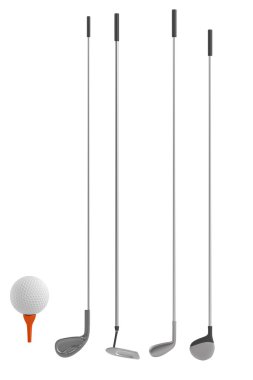 gerçekçi 3d render golf direkleri