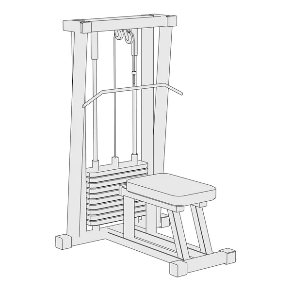 Cartoon image of gym machine — Stock Photo, Image