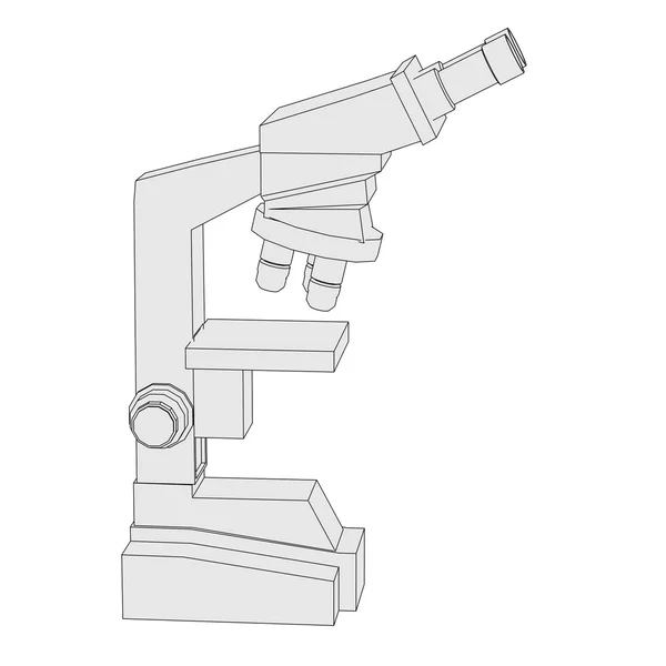 Cartoon image of microscope tool — Stock Photo, Image