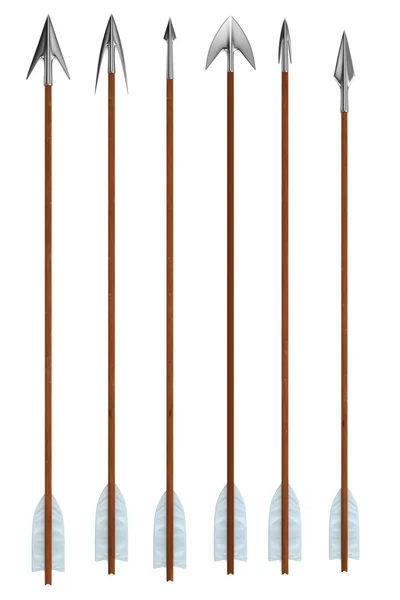 Realistic 3d render of arrows — Stock Photo, Image