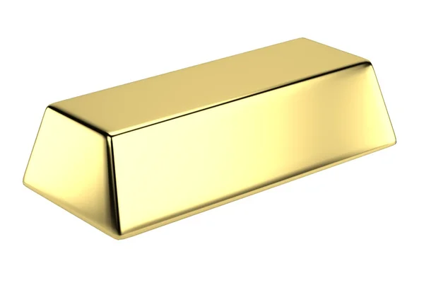 Realistic 3d render of gold bar — Stock Photo, Image