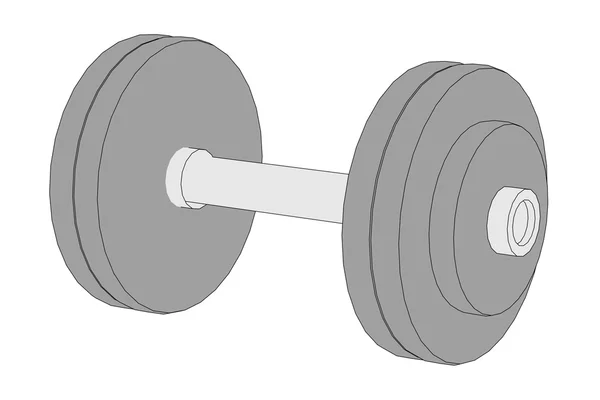 Cartoon illustration of weights (fitness) — Stock Photo, Image