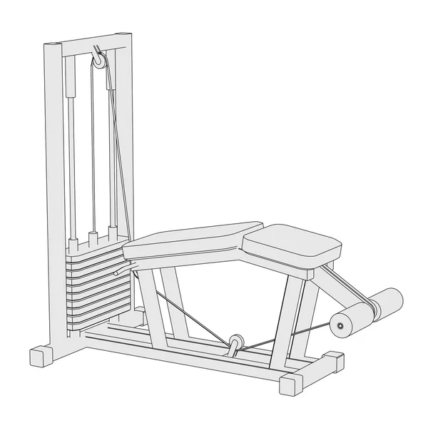 Tecknad bild av gym maskin — Stockfoto
