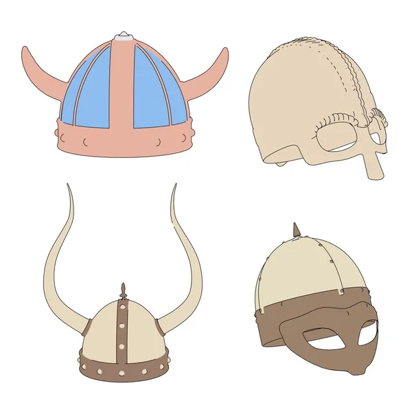 Karikatur mittelalterlicher Helme — Stockfoto