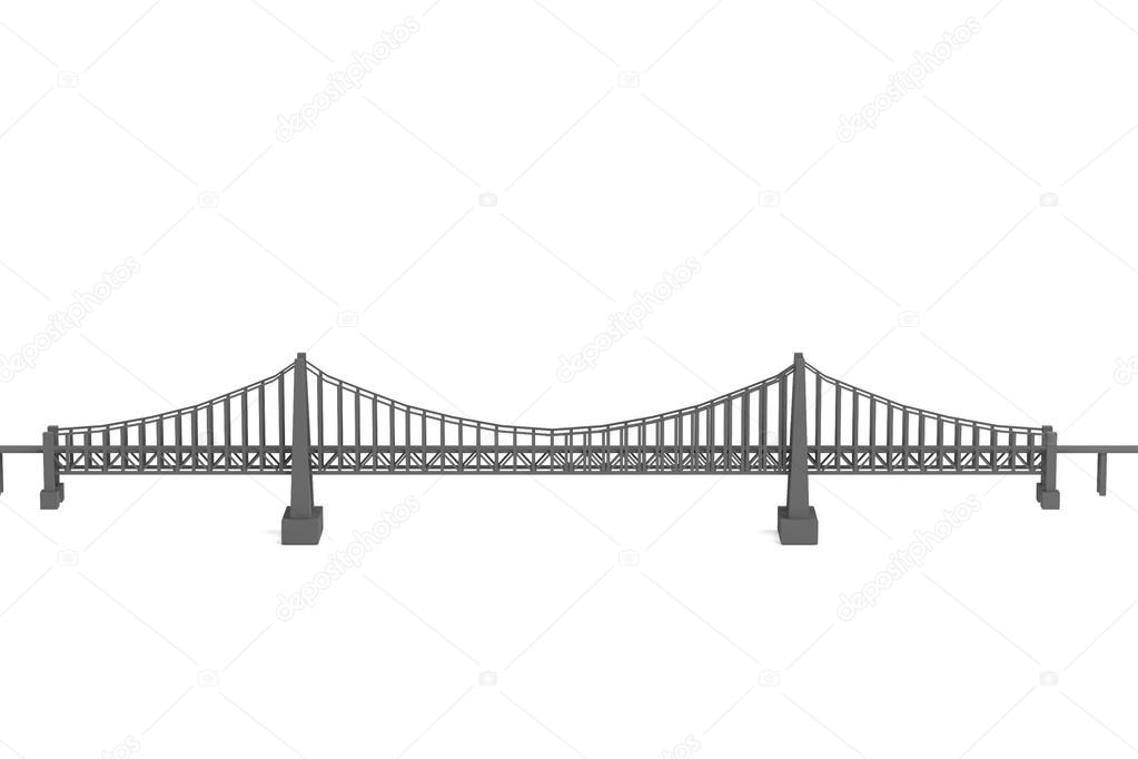 Realistic 3d render of bridge