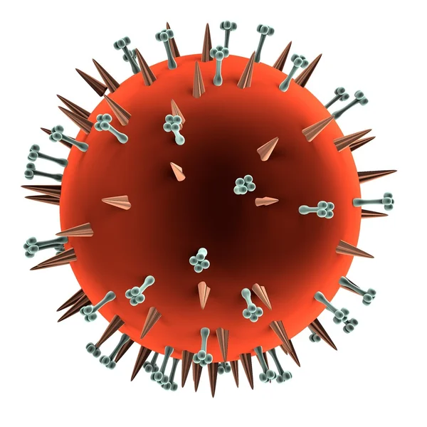 Renderização 3d realista de vírus — Fotografia de Stock