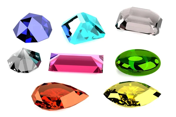 Realista 3d renderizado de gemas — Foto de Stock