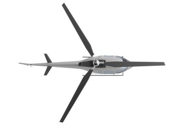 Helikopterin gerçekçi 3d render