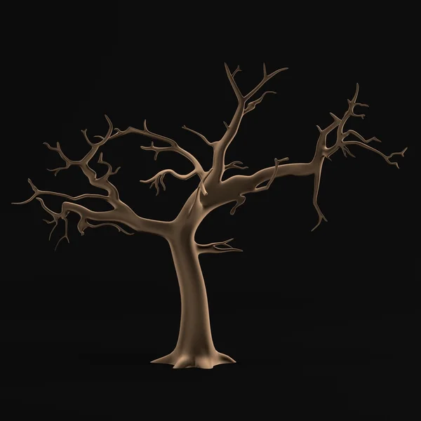 Realista 3d renderizado de árbol muerto — Foto de Stock