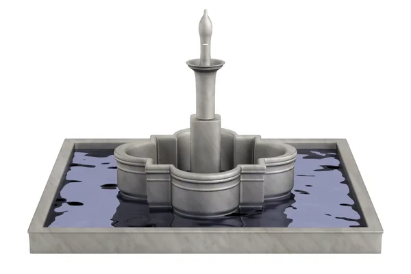 3D renderowania fontanny — Zdjęcie stockowe