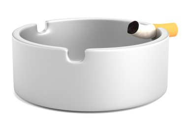 kül tablası gerçekçi 3d render