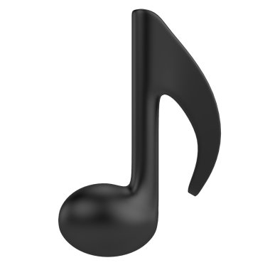 3D render müzik işareti