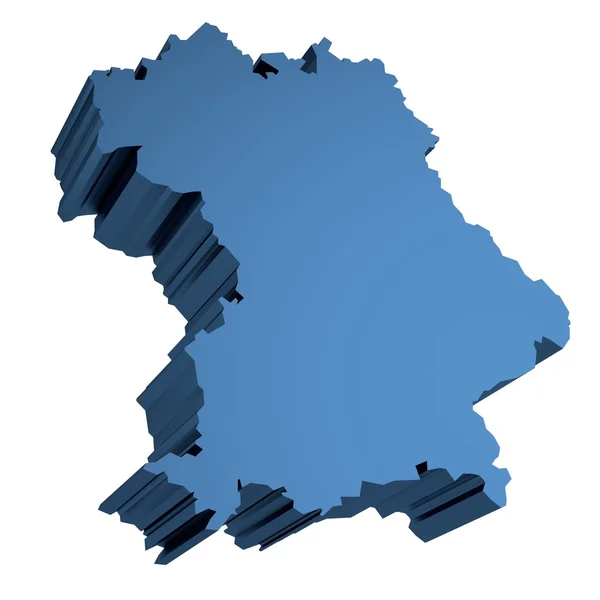 Трехмерный рендеринг карты Германии — стоковое фото