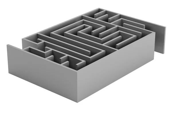 Realistische 3D-Darstellung des Labyrinths — Stockfoto