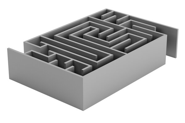 Realistic 3d render of maze