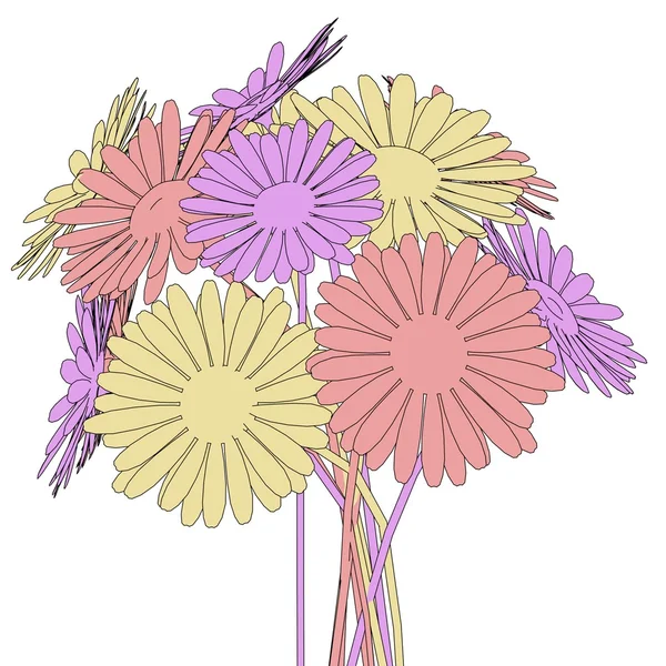 Desenhos animados de flor de gerbera — Fotografia de Stock