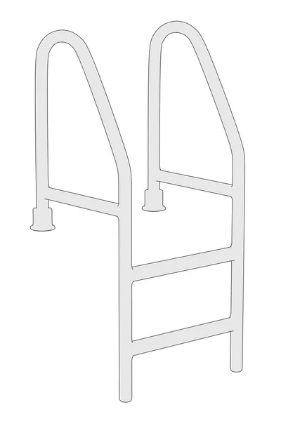 Cartoon afbeelding van zwembad ladder — Stockfoto