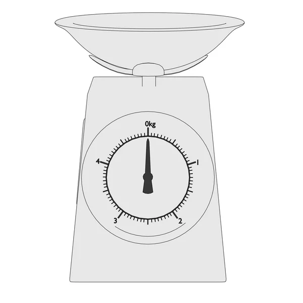 Cartoon image of kitchen scales — Stock Photo, Image