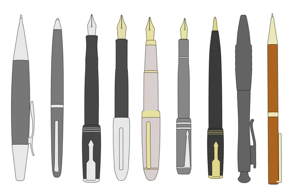 Imagen de dibujos animados de bolígrafos de lujo — Foto de Stock