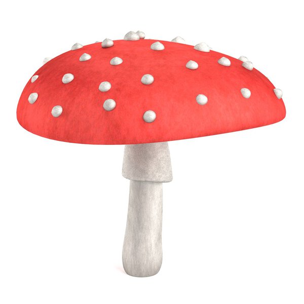 Realistic 3d render of poison mushroom