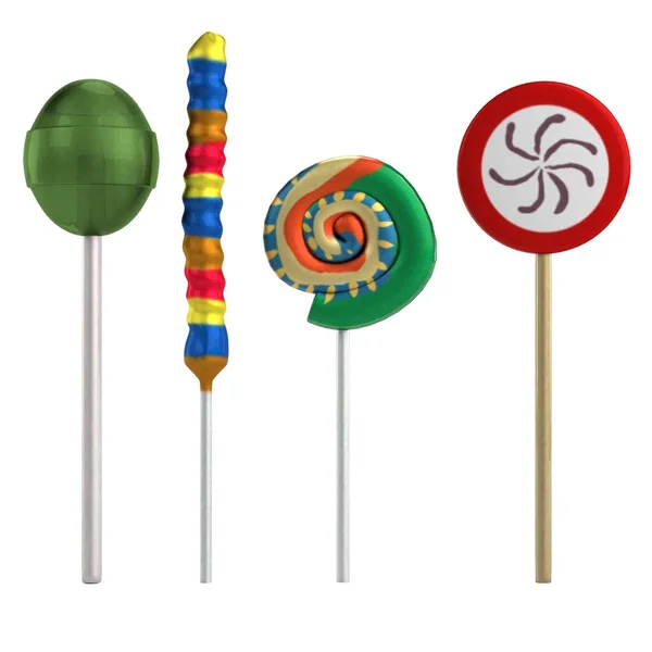 Realistic 3d render of lollipop — Stock Photo, Image