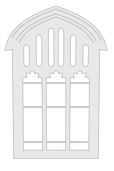 Cartoon image of gothic window — Stock Photo, Image