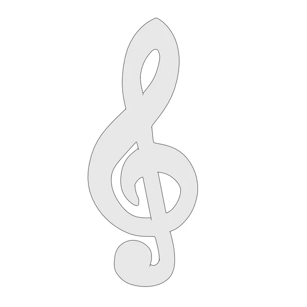 Cartoon image of music symbol — Stock Photo, Image