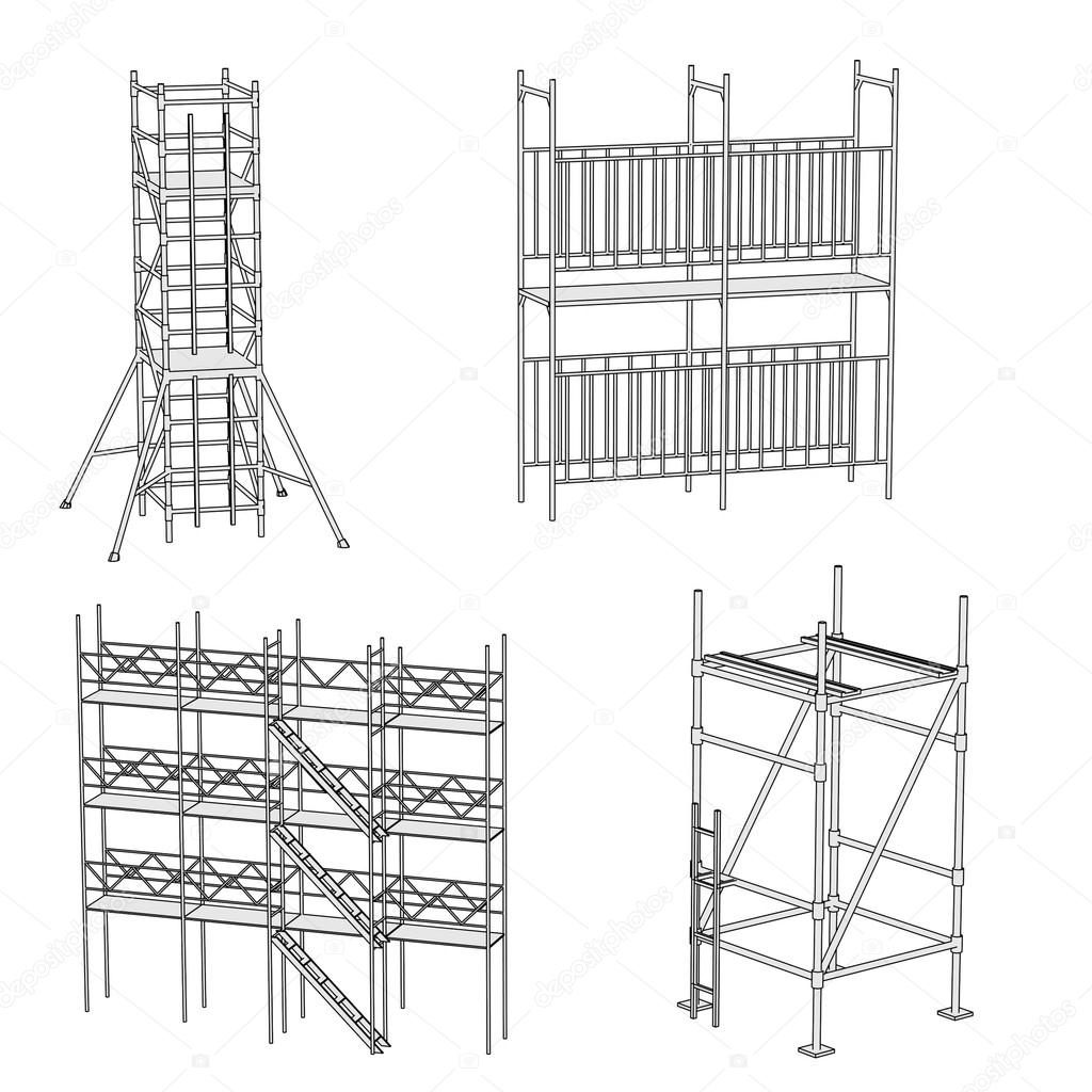 Cartoon image of scaffolding set Stock Photo by ©3drenderings 39902645
