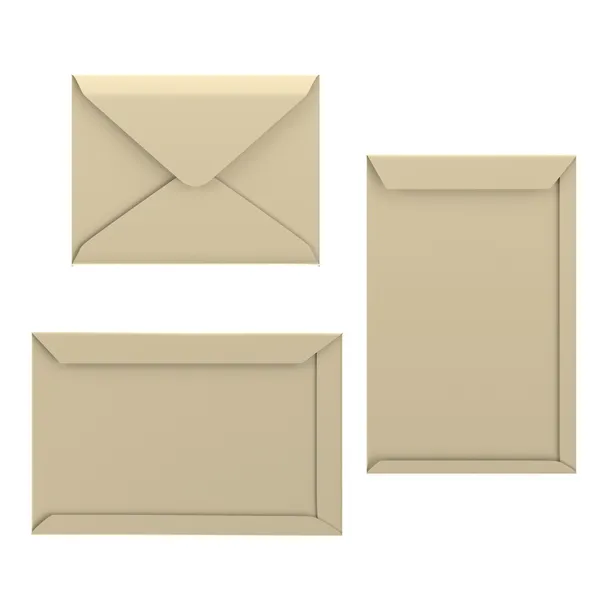 Renderização 3d realista de envelopes — Fotografia de Stock