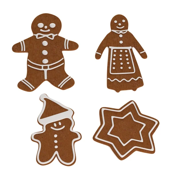 Ρεαλιστική 3d καθιστούν gingerbreads — Φωτογραφία Αρχείου