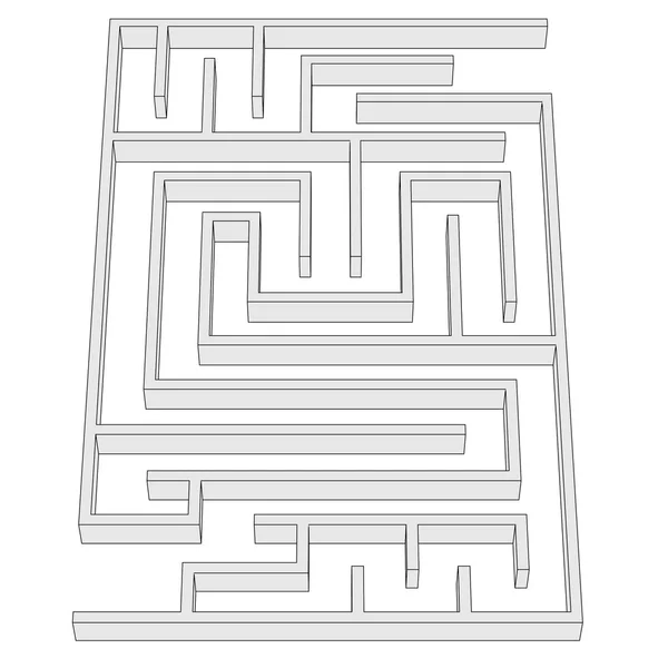 Rajz-félének labirintus - labirintus — Stock Fotó