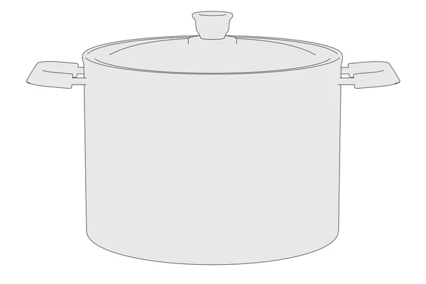 Desenhos animados imagem de panela de cozinha — Fotografia de Stock