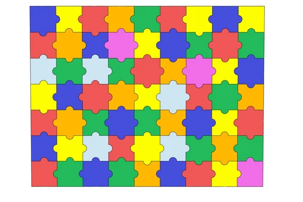 Kreskówka obraz puzzli — Zdjęcie stockowe