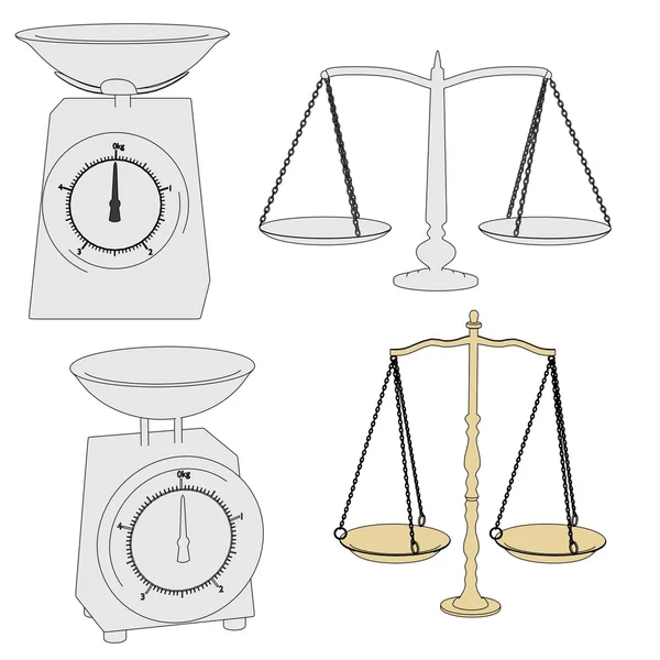 Cartoon image of kitchen scales — Stock Photo, Image