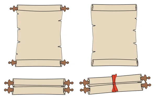 Cartoon image of paper scrolls — Stock Photo, Image