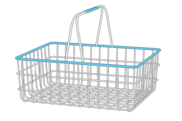 Imagem dos desenhos animados da cesta de compras — Fotografia de Stock