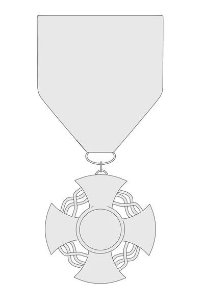 Tecknad bild av medaljen för vinnare — Stockfoto