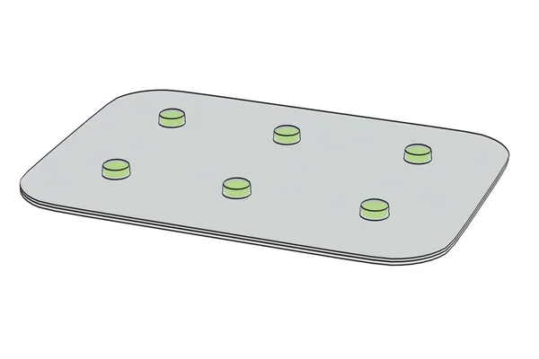 Immagine cartone animato di piatto pillola — Foto Stock
