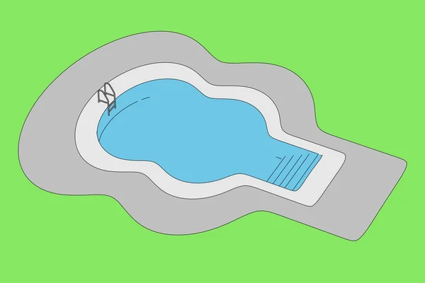 スイミング プールの漫画のイメージ — ストック写真