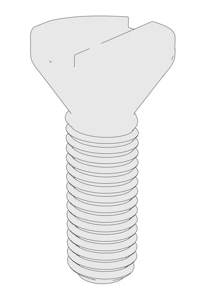 Мультяшне зображення металевого гвинта — стокове фото