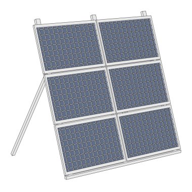 çizgi film görüntü güneş paneli