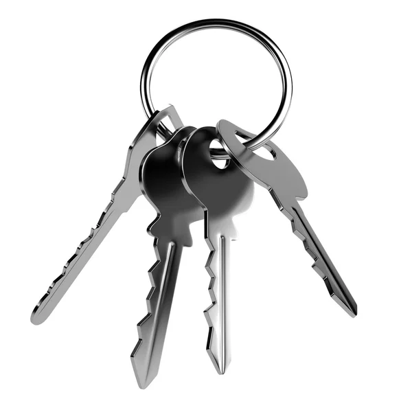 Realistic 3d render of key set — Stock Photo, Image