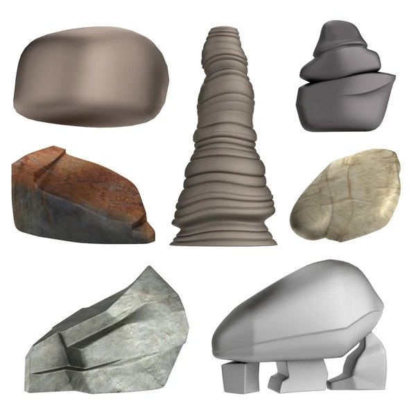 Realistic 3d render of rocks — Stock Photo, Image