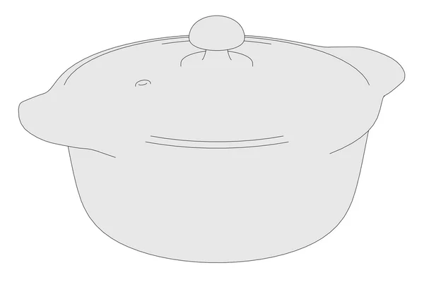 Cartoon image of cooking pot — Stock Photo, Image